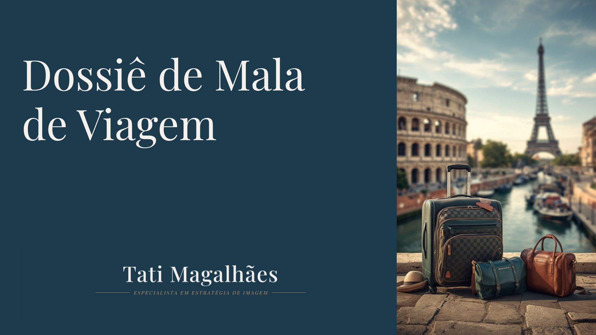 Capa do Dossiê de Mala de Viagem que Tati entrega às clientes